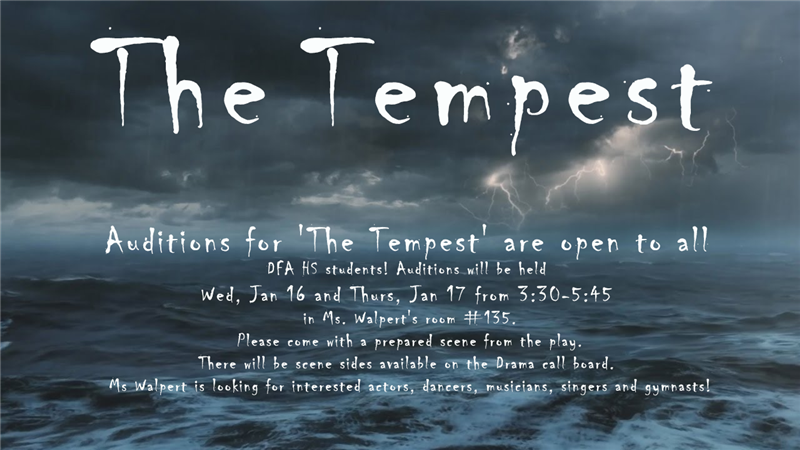 tempest auditions 